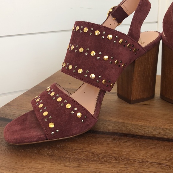 New J. Crew Made in Italy Leather Block heel Sandals. - Picture 7 of 17